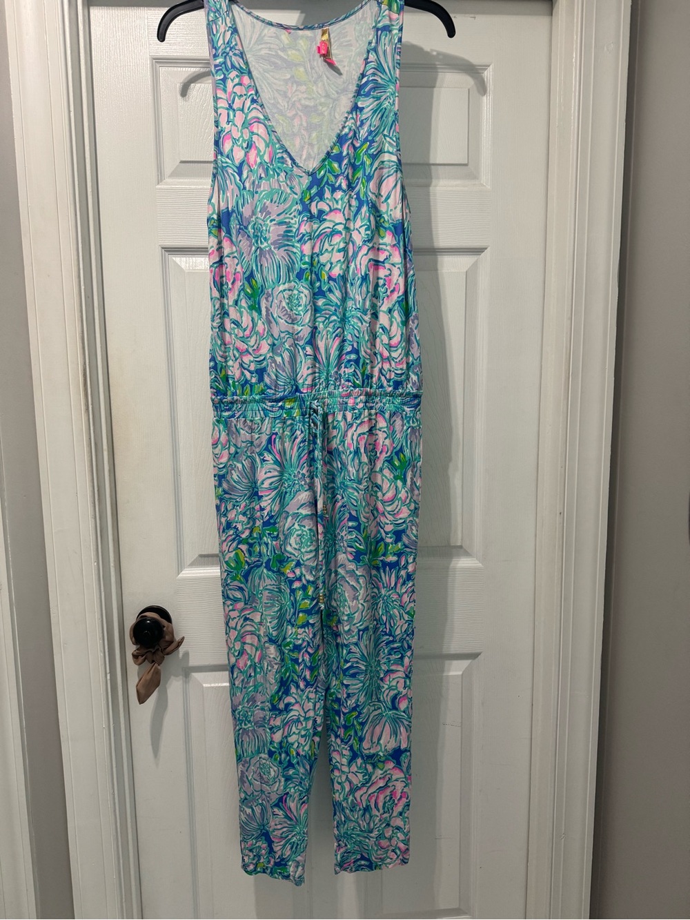 Lilly Pulitzer Paulina Jumpsuit in the "Full Bloom" print, size large